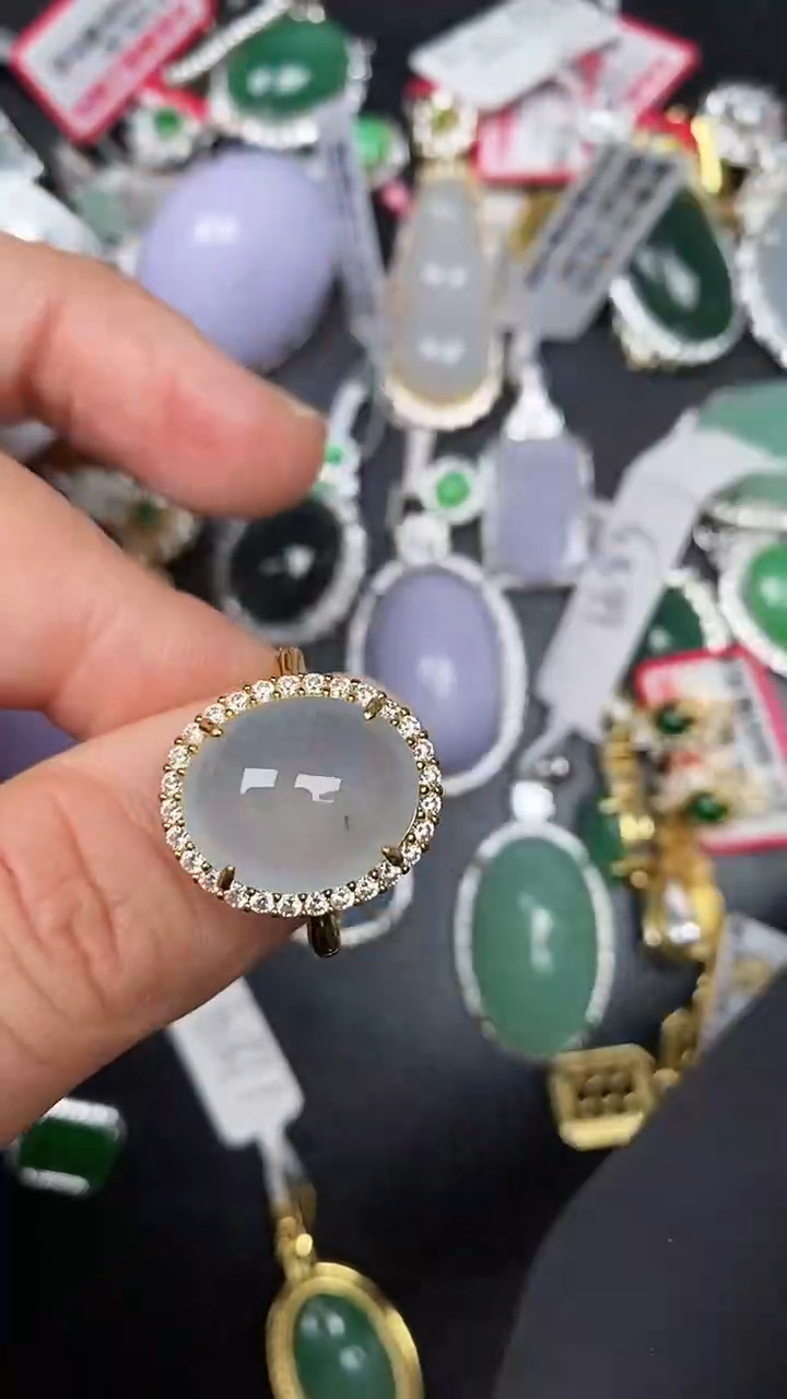 银S925镶嵌戒指翡翠1960