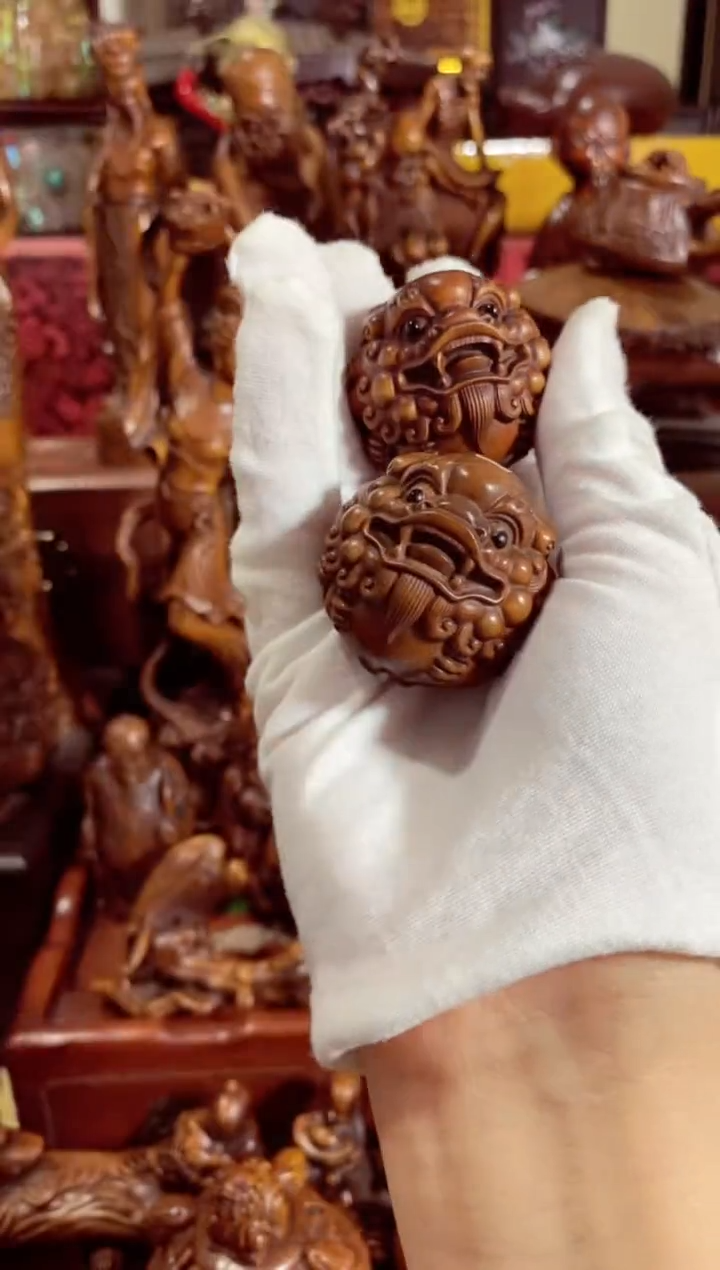 小叶黄杨小件手球一对