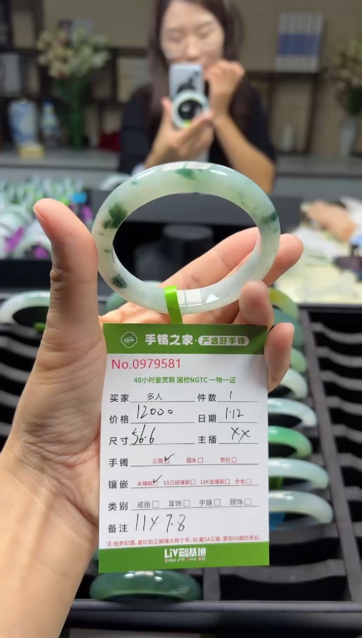 【闪购商品】翡翠手镯未镶嵌多人