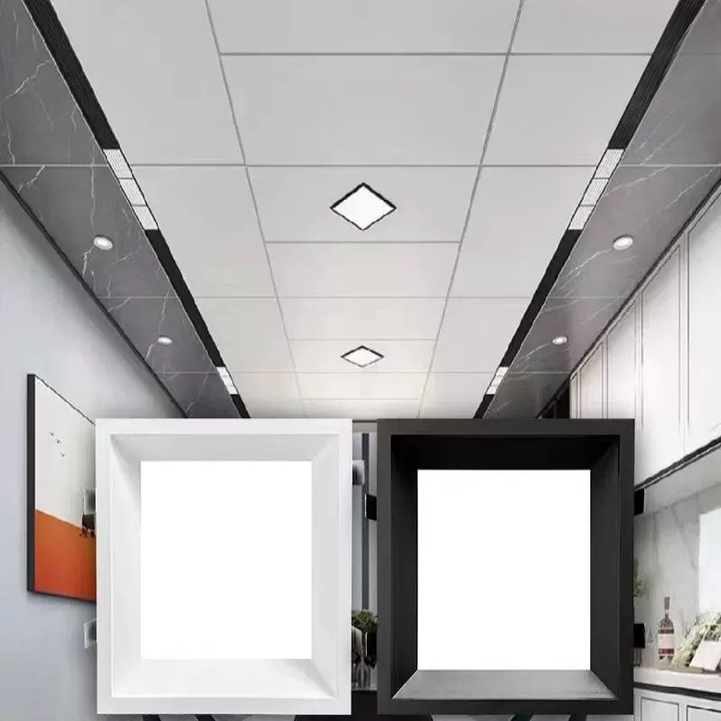 蜂窝大板集成吊顶LED灯19*19小方灯铝弹簧卡扣灯开孔嵌入式蜂窝灯