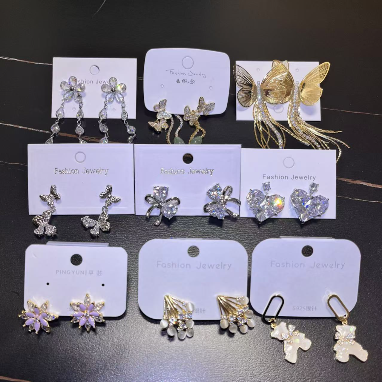 铜合金耳饰 铜合金饰品 【6选4】气质精致轻奢时尚百搭饰品