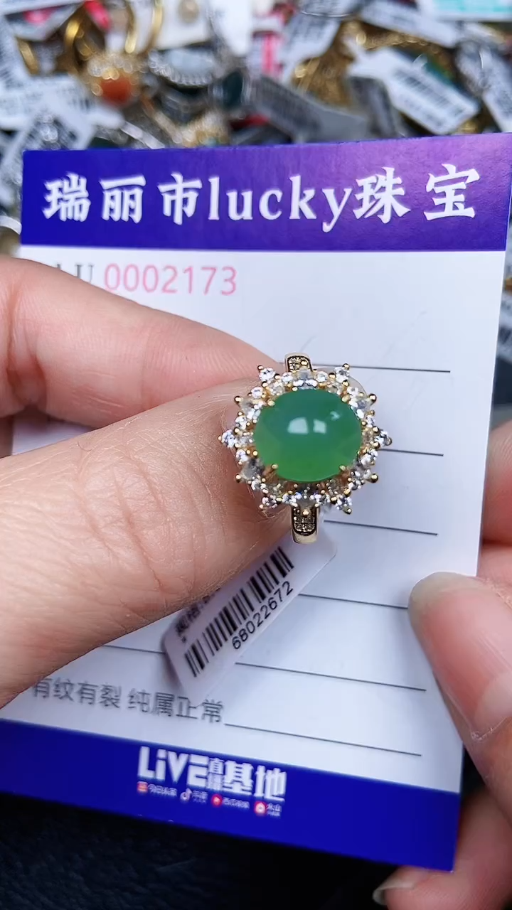 颈饰银S925镶嵌翡翠2173