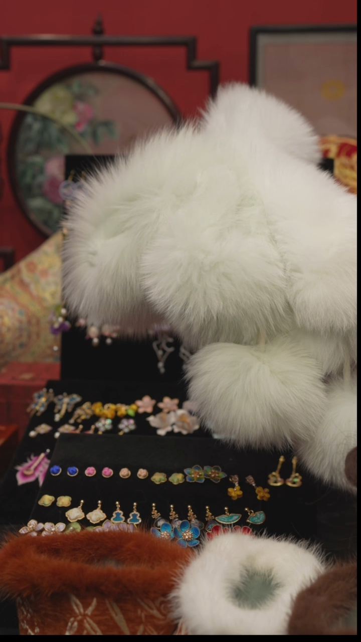 刺绣夏***子非遗手工绒花饰品