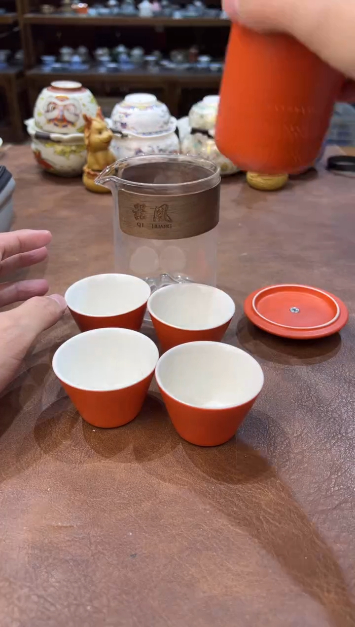 真的很便宜会开片的旅行茶具