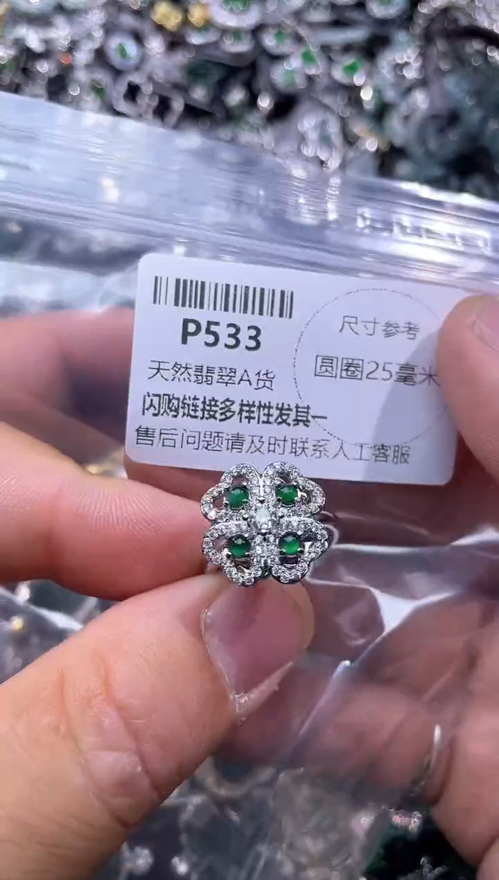 【闪购商品】翡翠颈饰未镶嵌P533戒指