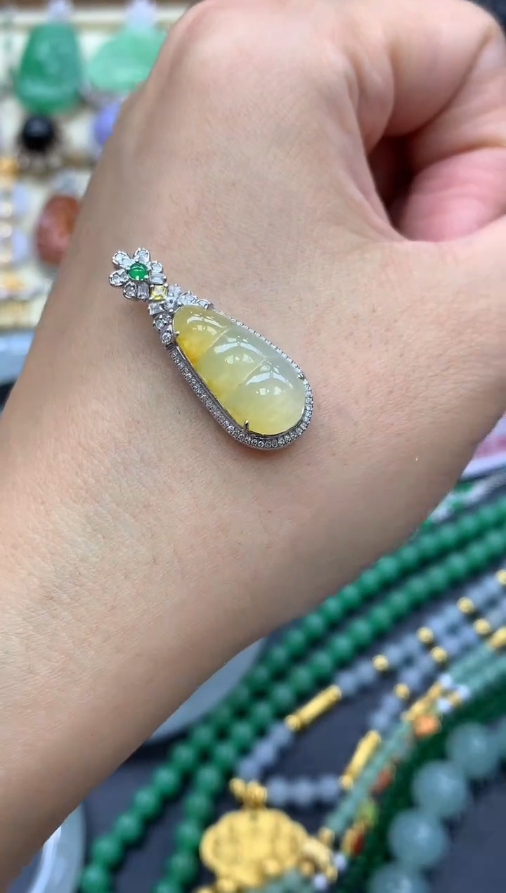 【闪购商品】翡翠颈饰18K金镶嵌331-中国好珍宝