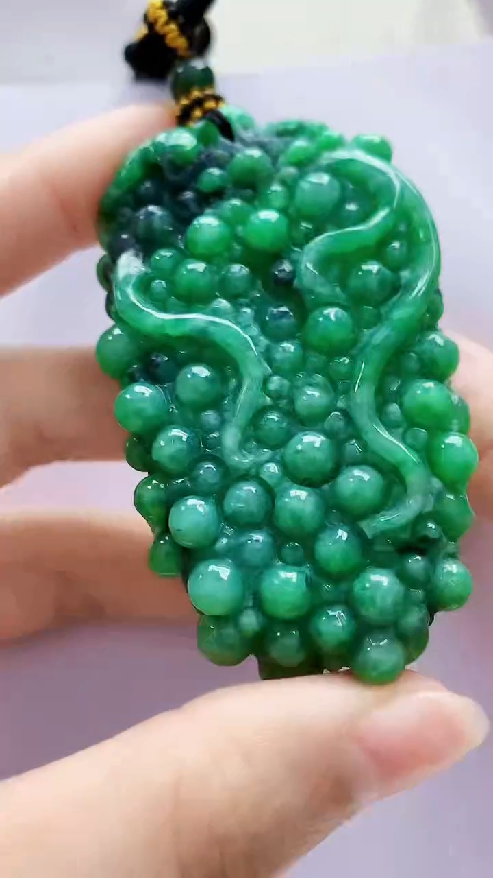 未镶嵌定制翡翠5060lr-毛货挂件15