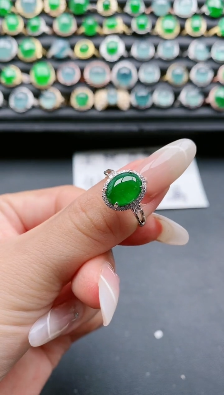 【闪购商品】翡翠戒指银S925镶嵌1111111111111