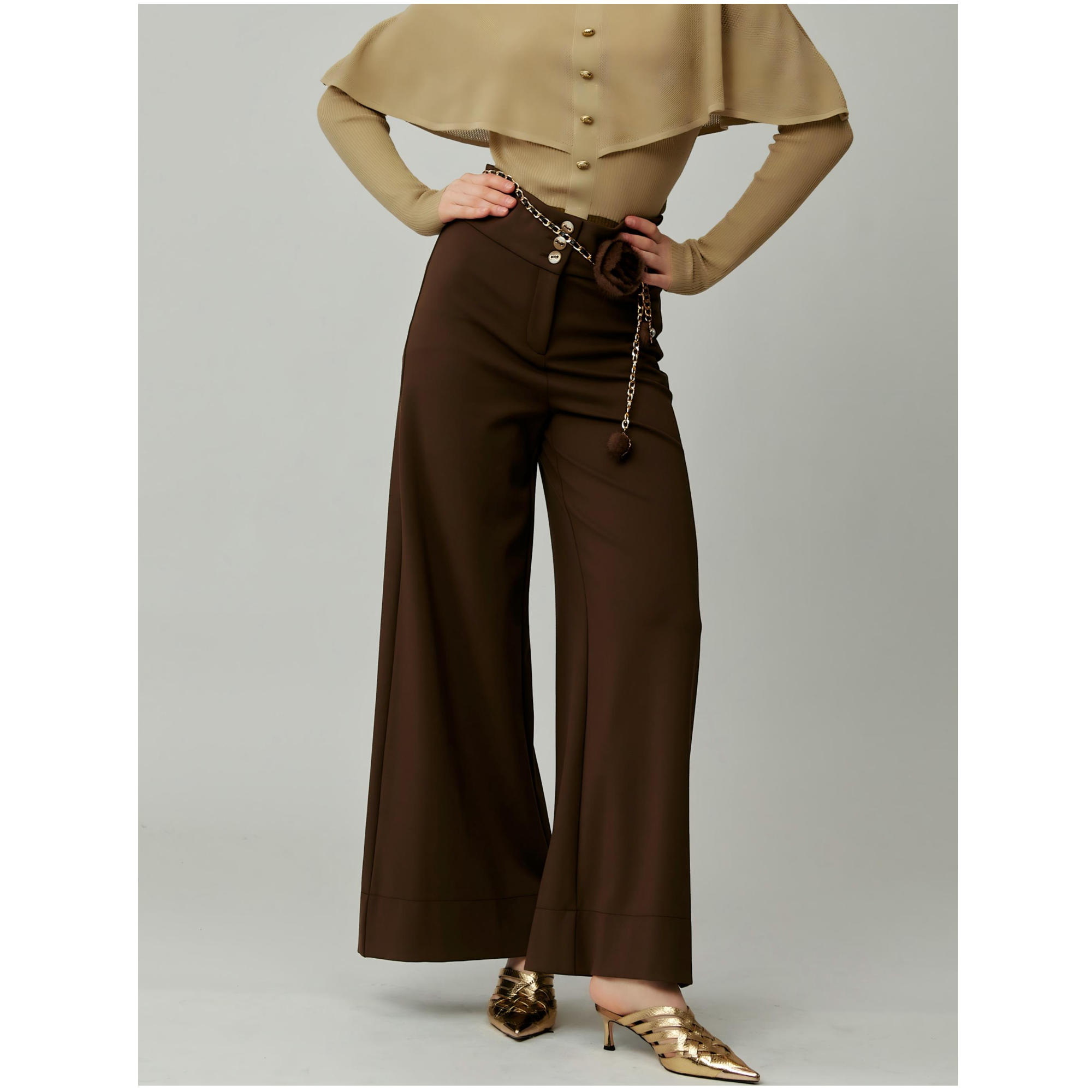 SAFICOO  85471609  优雅女人  经典收腹 阔腿裤