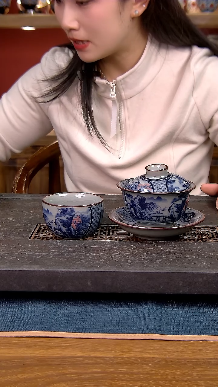 简装家用款2件套 老陶泥开片纹陶瓷茶具