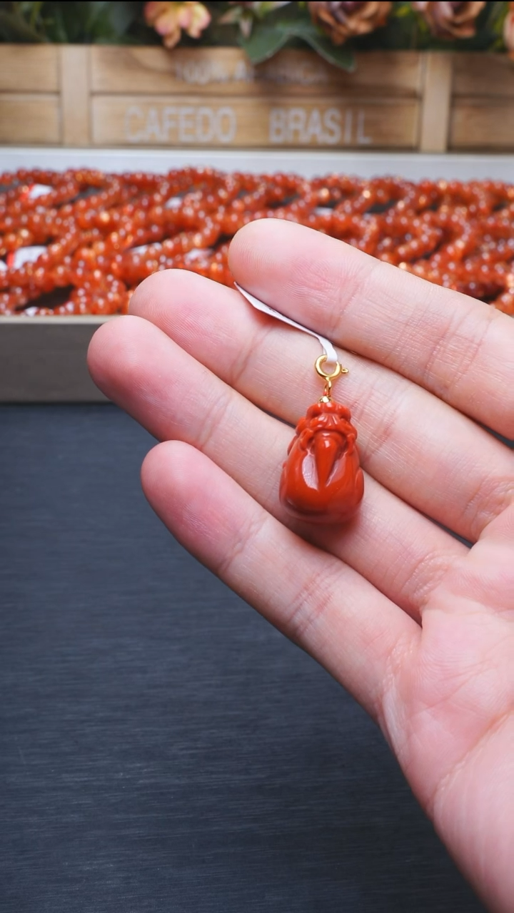 南红玛瑙L001南红貔貅未镶嵌多样性发其一