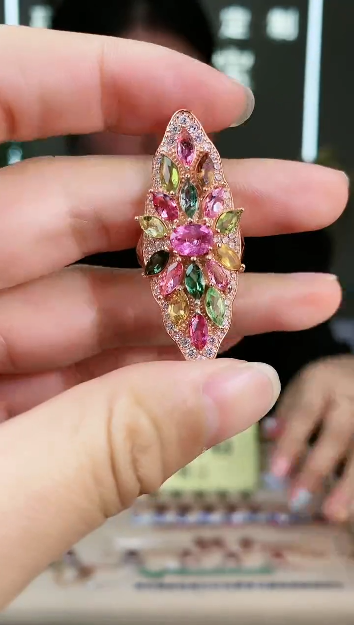 【闪购商品】碧玺手饰银S925镶嵌手饰