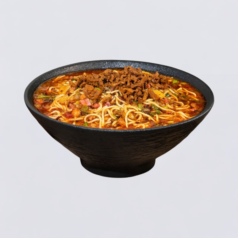 土豆泥拌面（荤）+莎莎冬瓜茶