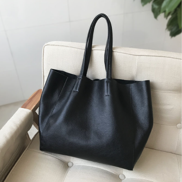 张新款真皮中古托特包百搭单肩斜跨子母时尚便携购物袋斜挎女包