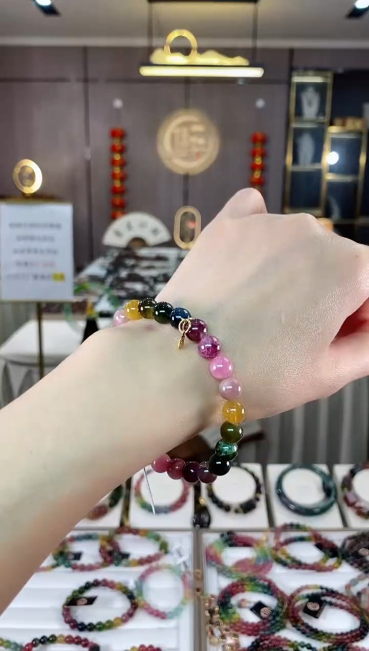 【闪购商品】碧玺单圈手串7mm+未镶嵌（多样性发一条）hon