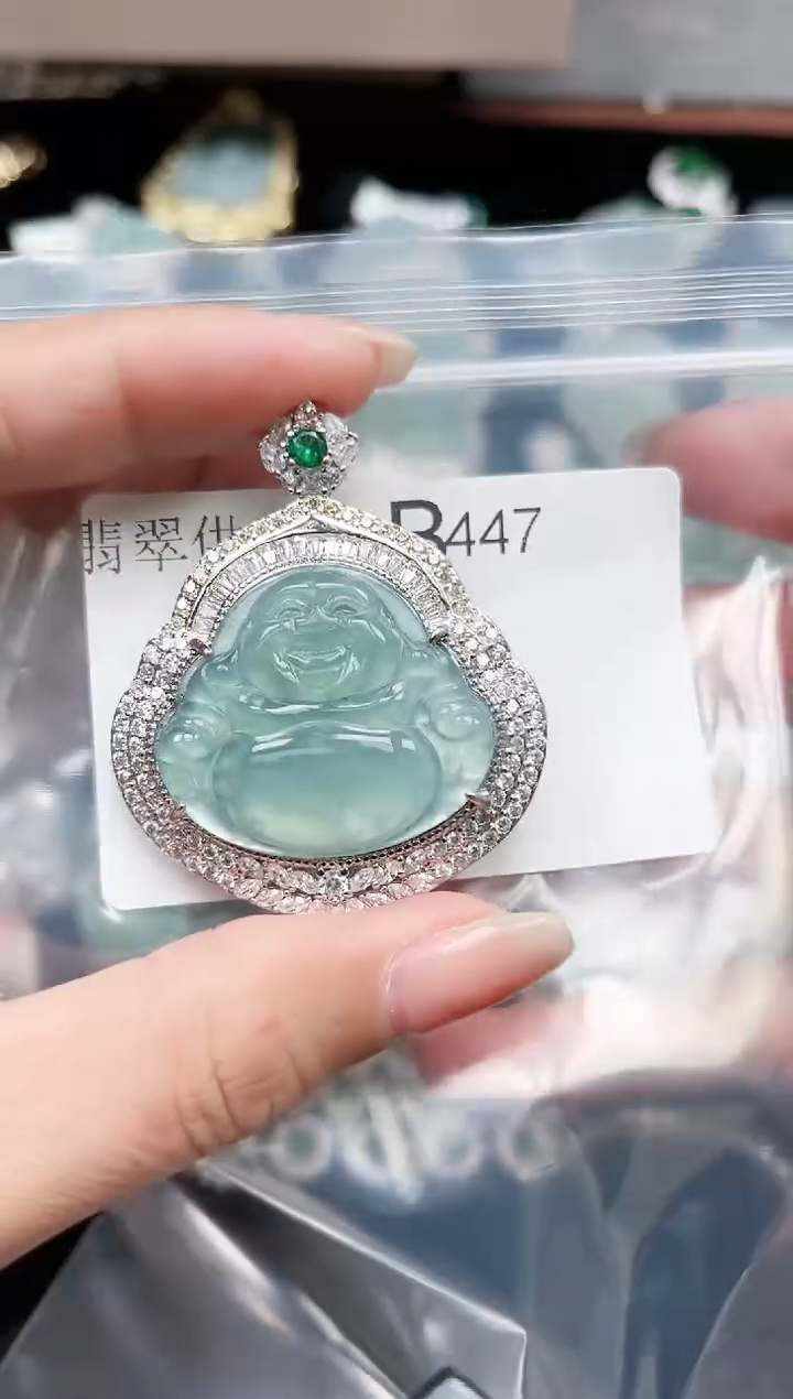 【闪购商品】翡翠颈饰未镶嵌447赠皮绳