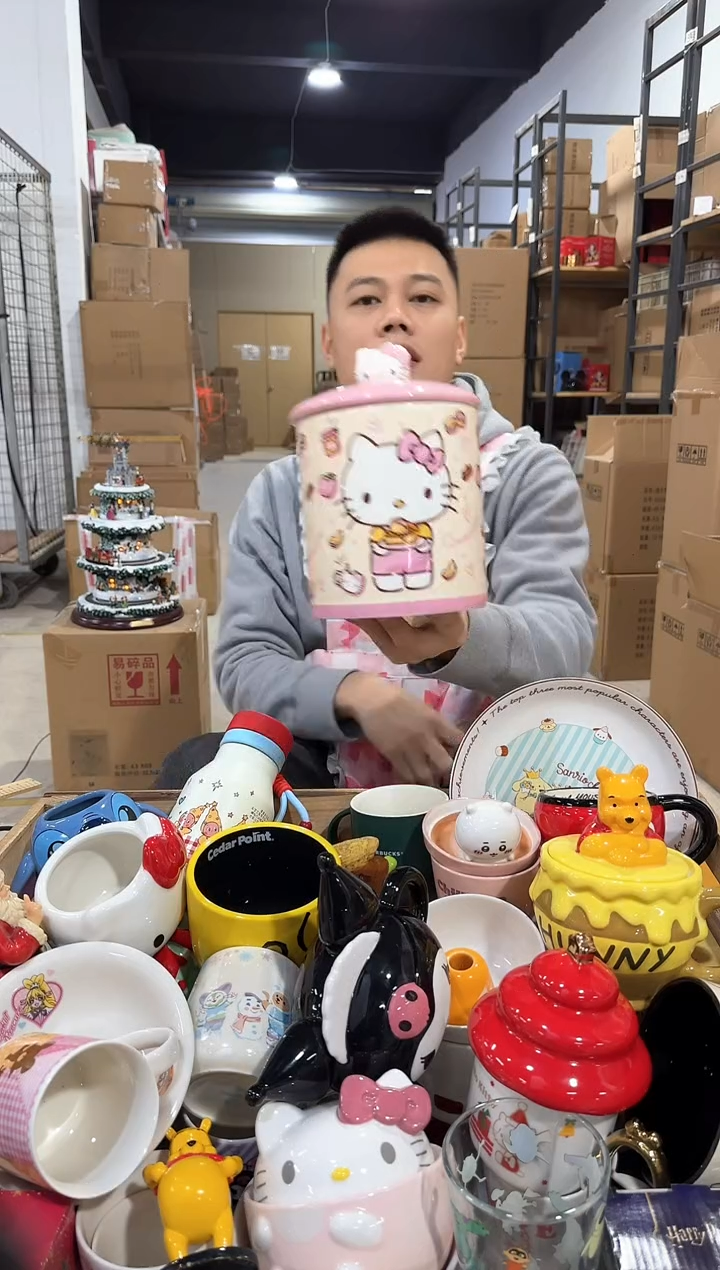 瓷片B款粉色kt收纳罐