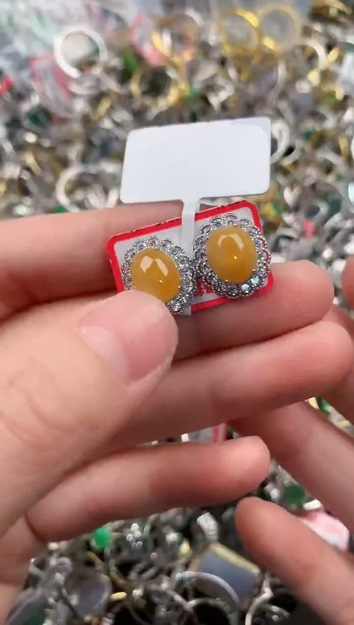 银S925镶嵌戒指翡翠888               7