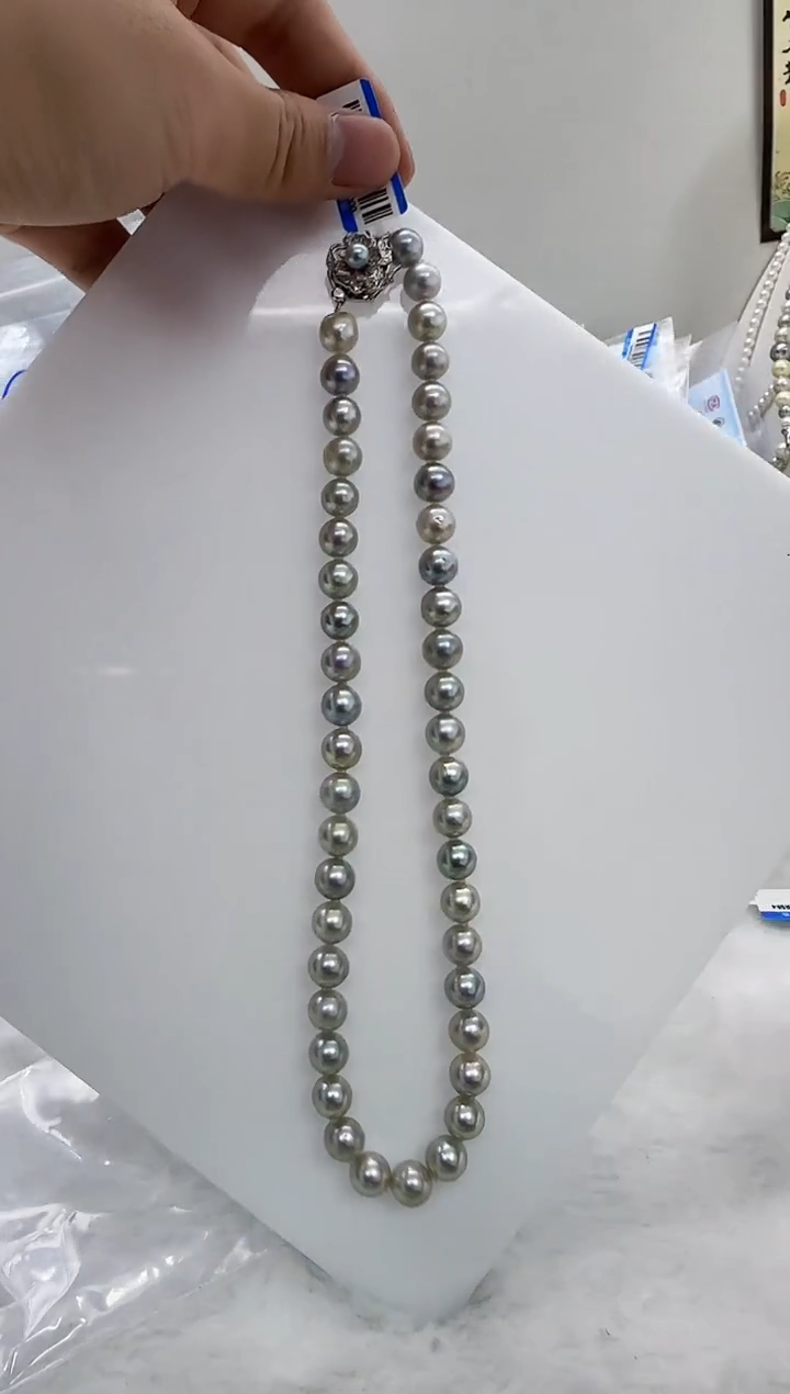 【闪购商品】海水珍珠DA未镶嵌灰珠串8 t951