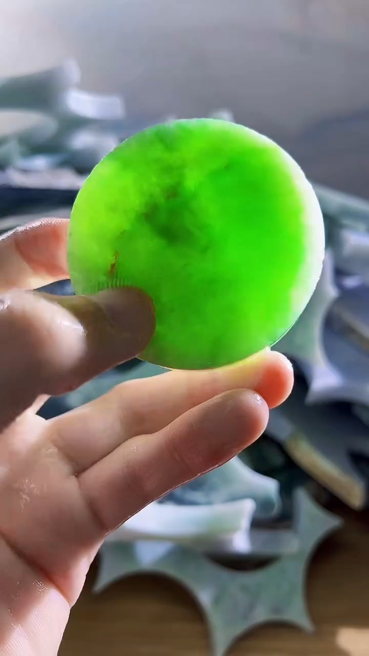 翡翠裸石缅甸翡翠A货文937