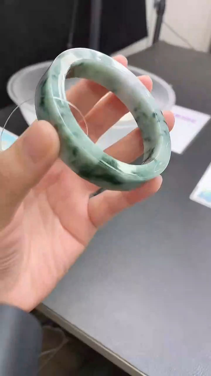 【闪购商品】定制翡翠手镯未镶嵌1 57-58正