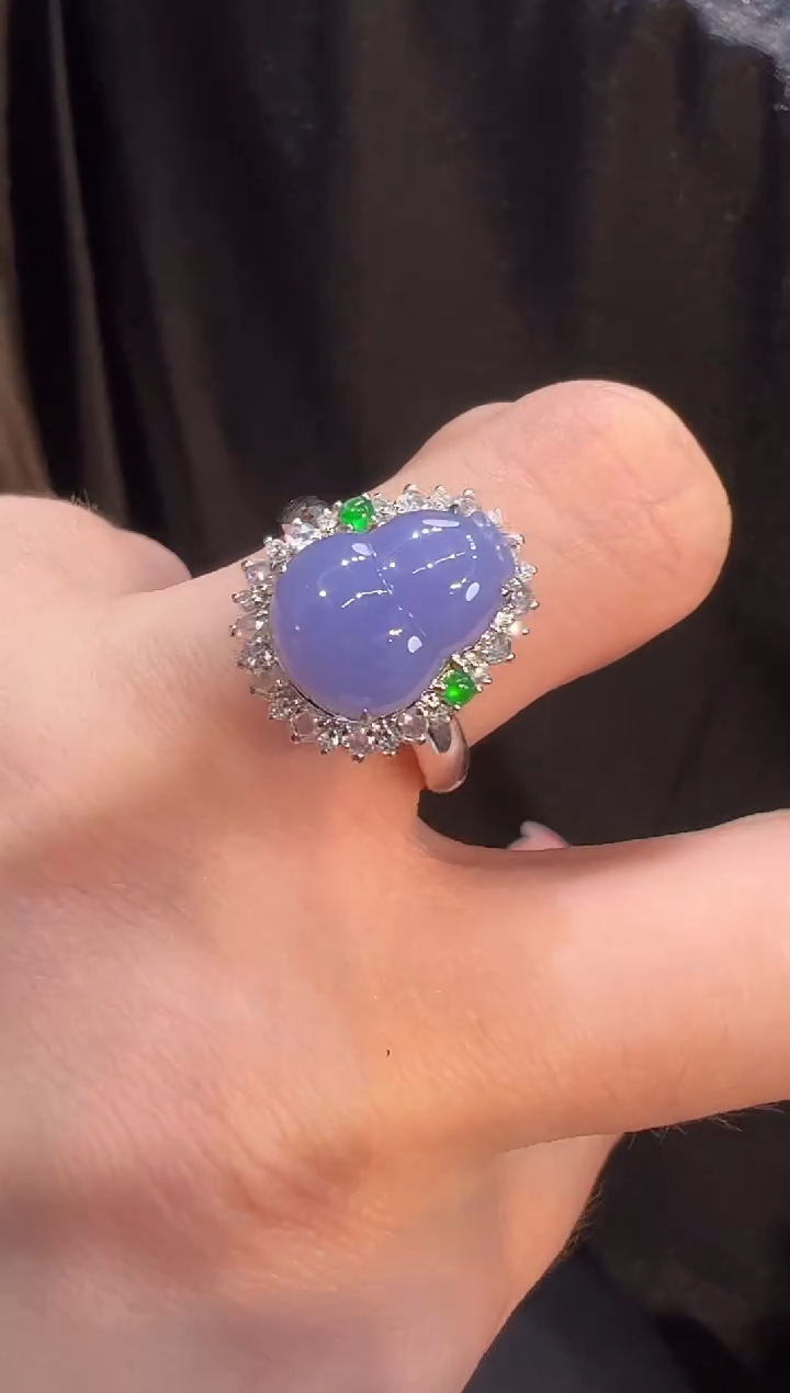 【闪购商品】翡翠戒指18K金镶嵌戒指