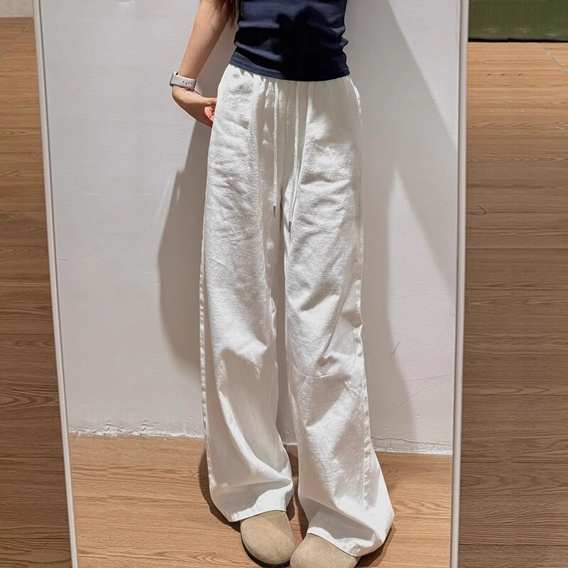 复古阔腿裤男秋冬加厚慵懒风垂感软糯休闲直筒裤