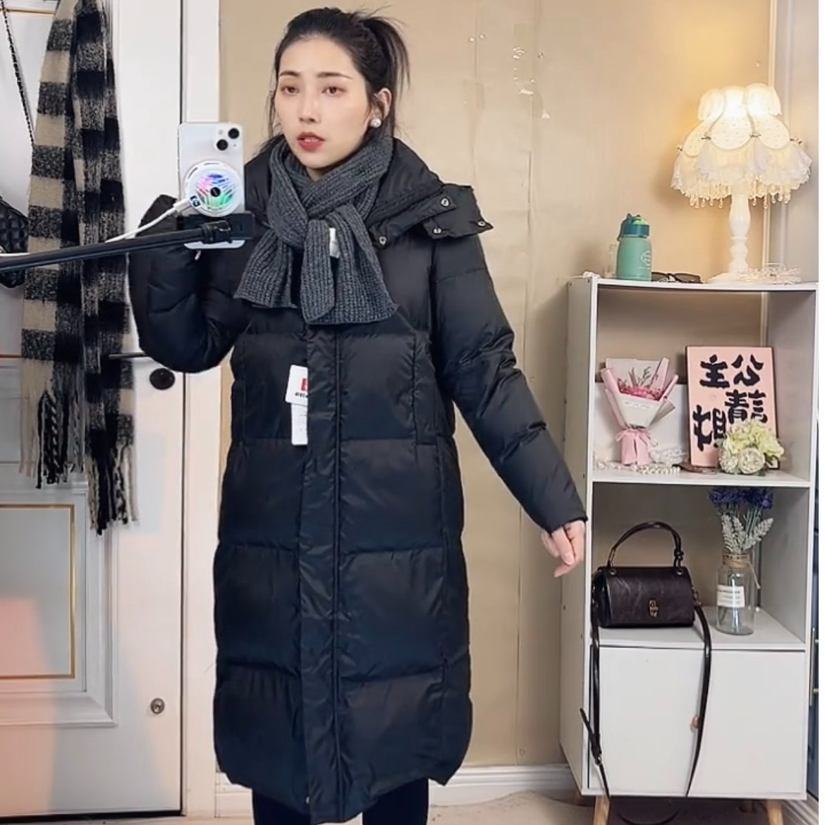 【小可专属】小个子中长款帽子可拆卸羽绒服加厚简约2025冬季白鸭绒