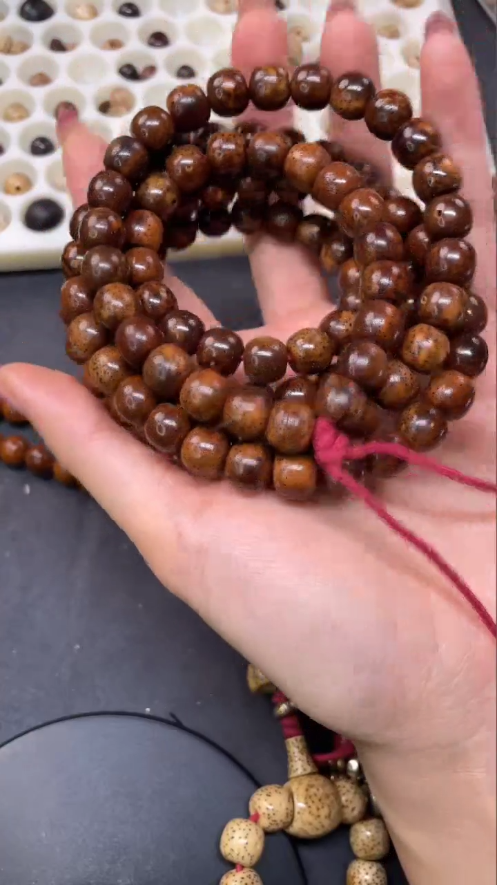 【闪购商品】星月菩提吊坠精工级深珀金桶珠10*9长串