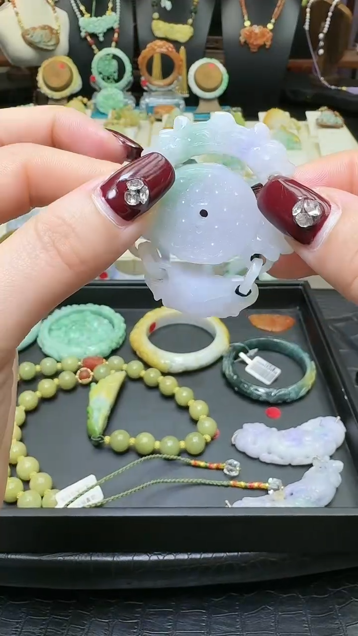 【闪购商品】翡翠颈饰未镶嵌翡翠吊坠（待编织）