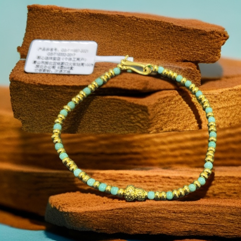 【薇心选珠宝】足金饰品足金手链