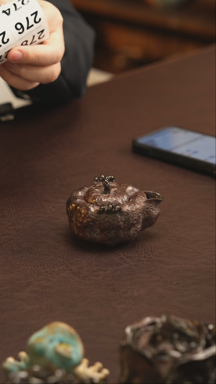 【闪购商品】杯271北山老师柴烧紫砂暗夜玫瑰