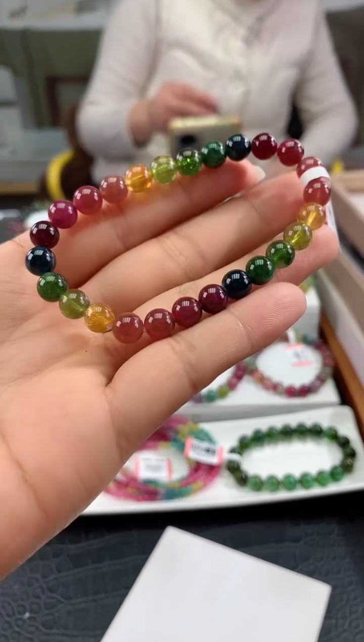 【闪购商品】碧玺手串未镶嵌多样性发一条