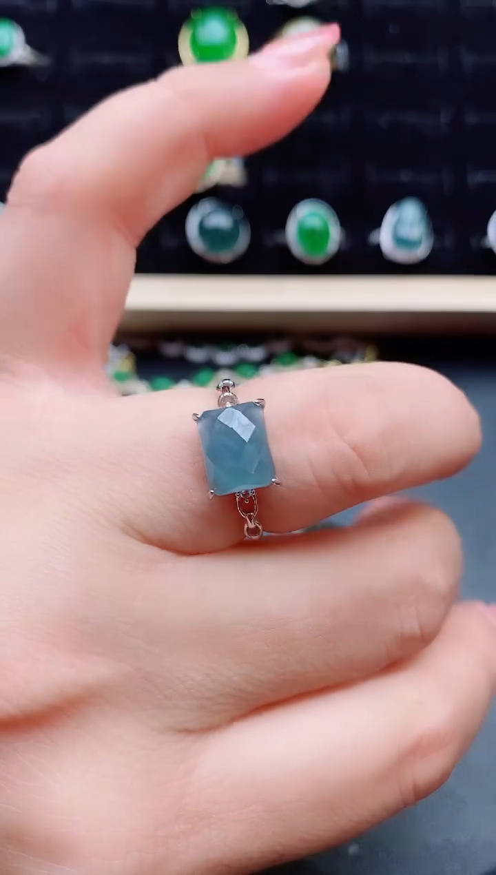 【闪购商品】翡翠戒指银S925镶嵌12121