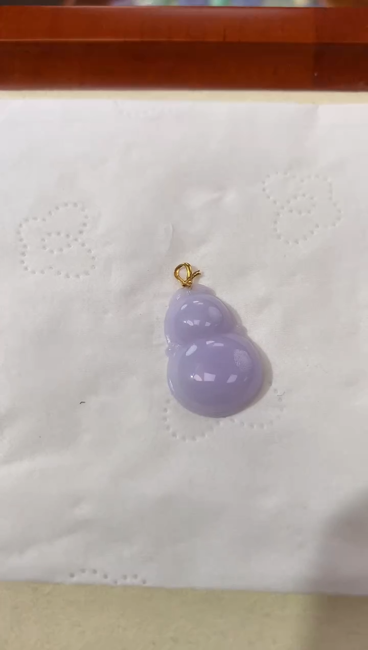 【闪购商品】翡翠颈饰18K金镶嵌天然缅甸a货翡翠