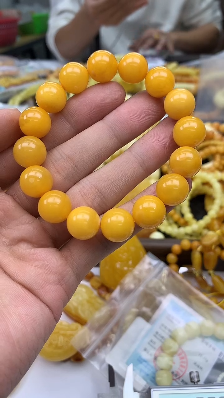 裸石蜜蜡未镶嵌手串13.3