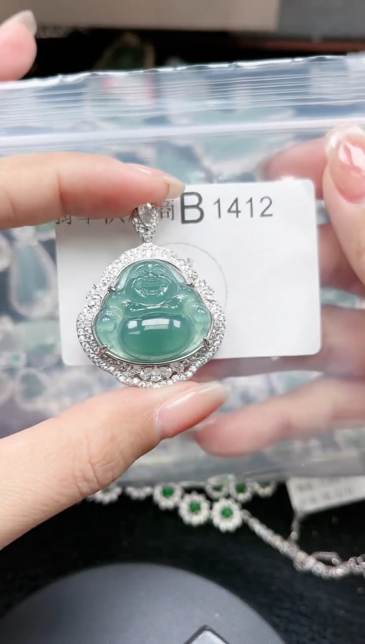 【闪购商品】翡翠颈饰未镶嵌1412赠皮绳