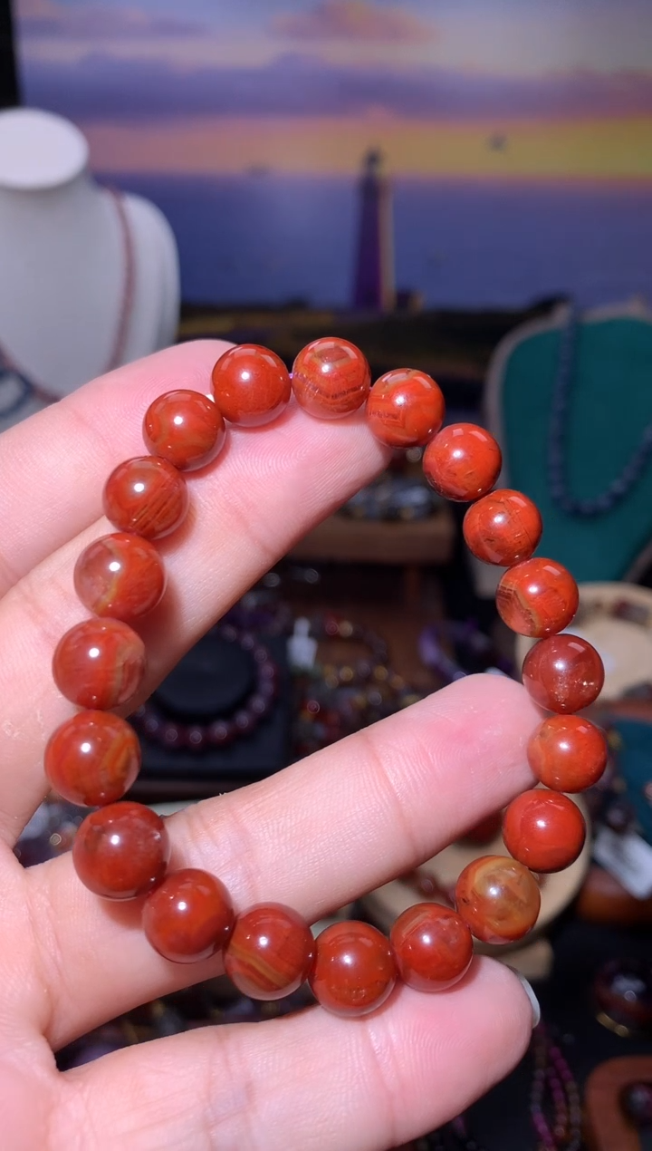 未镶嵌珠宝半成品水晶红极光黄金天眼手串