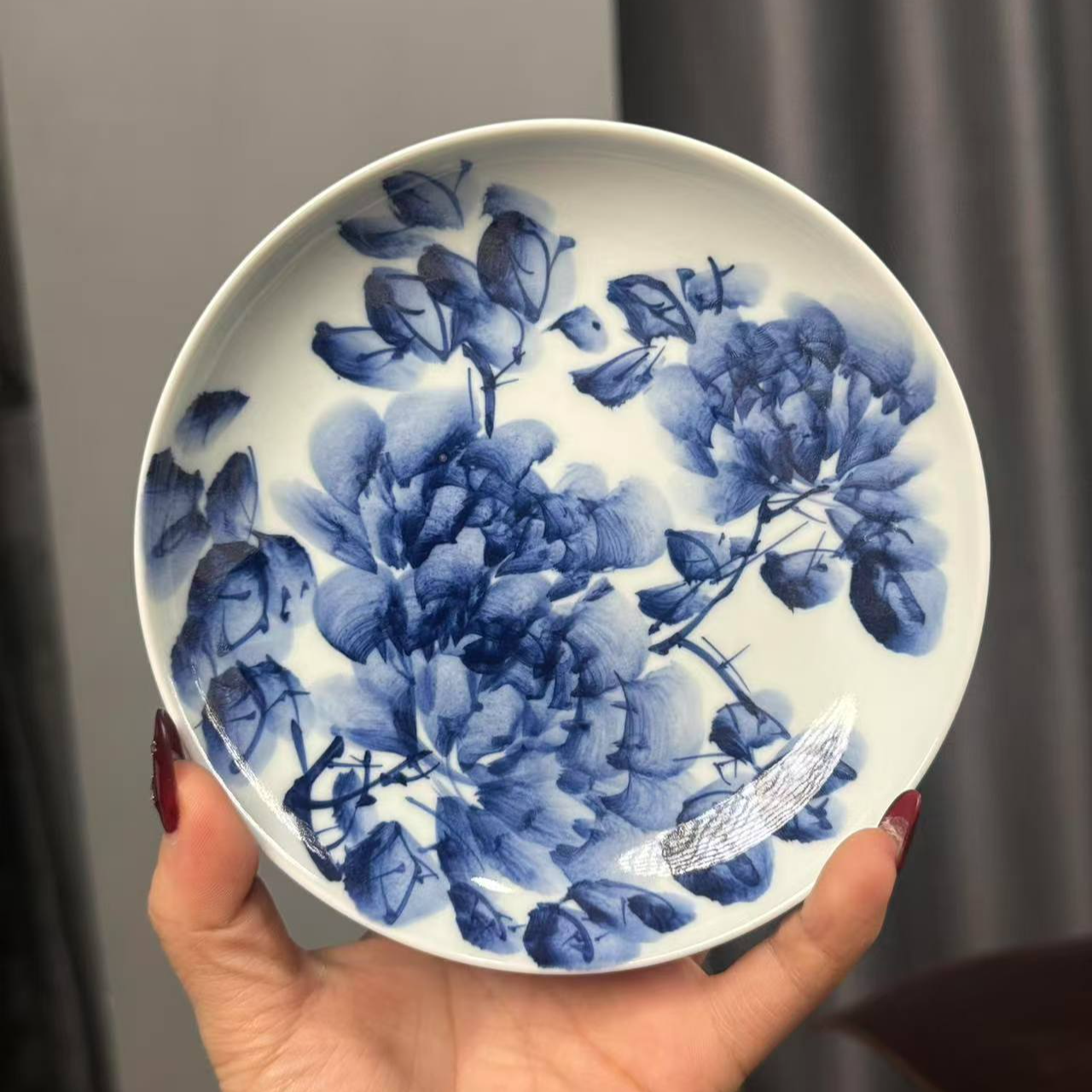 微瑕福利牡丹壶承14.2cm