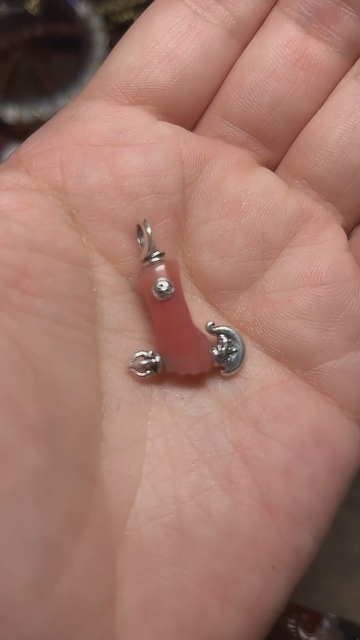 合成碳硅石925银大权在握小吊坠