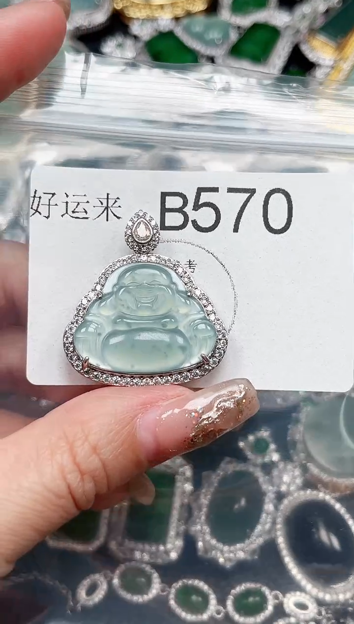 【闪购商品】翡翠颈饰未镶嵌送皮绳570