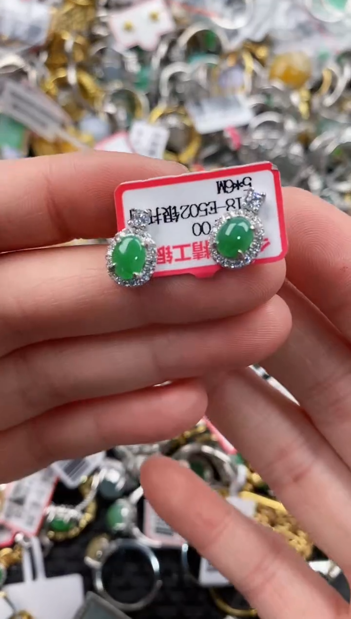 银S925镶嵌戒指翡翠222   7