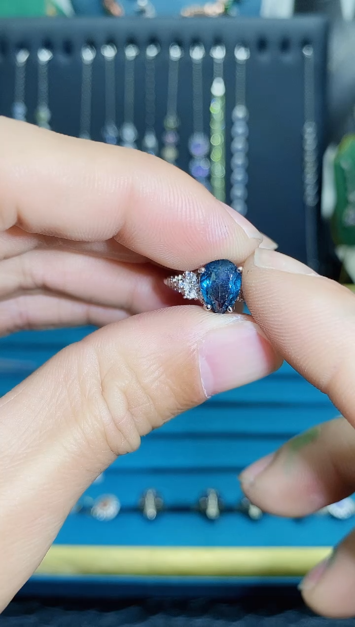 【闪购商品】托帕石戒指银S925镶嵌1121