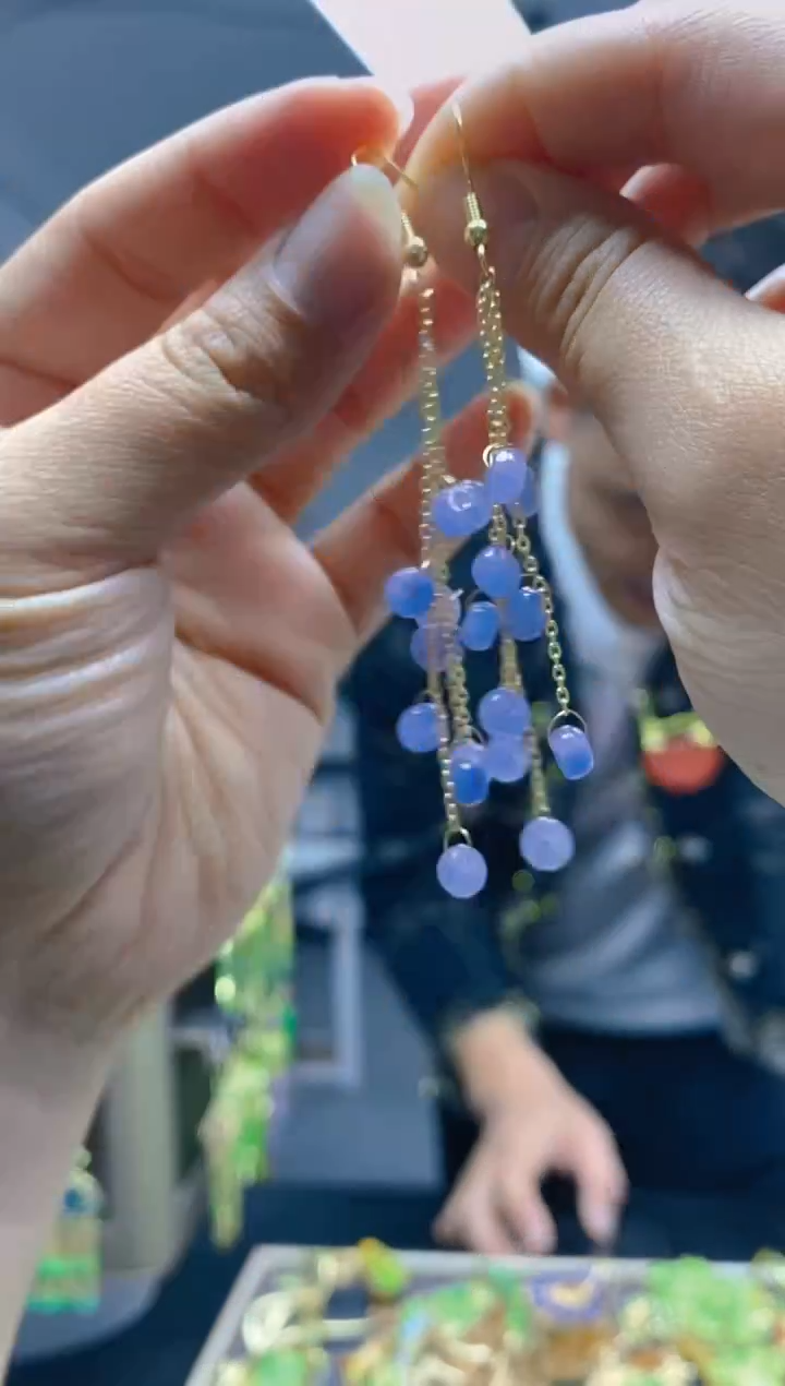 【闪购商品】翡翠耳饰合金0282翡翠耳钩