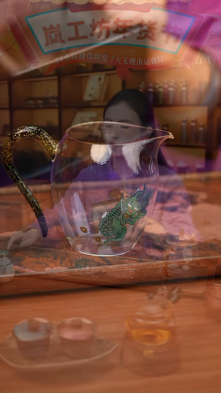 【闪购商品】禾器/手绘怡然黑金/福禄绿貅