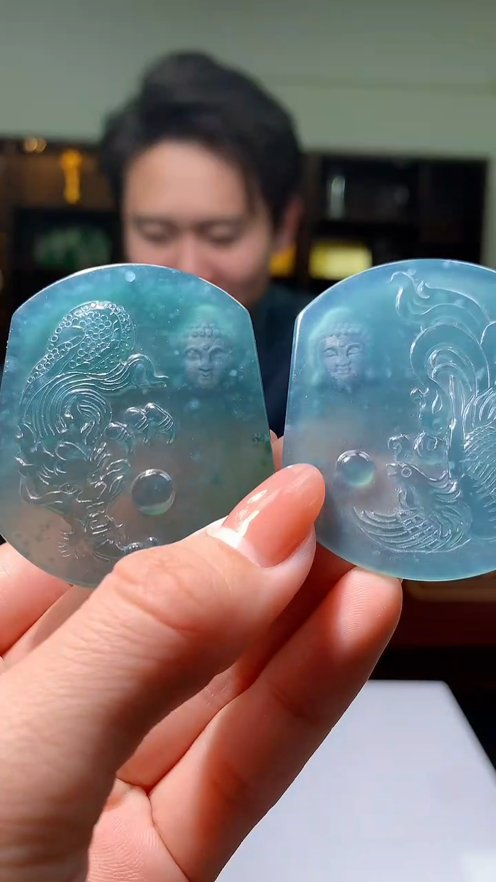 【闪购商品】定制翡翠未镶嵌1051hm-毛货挂件38