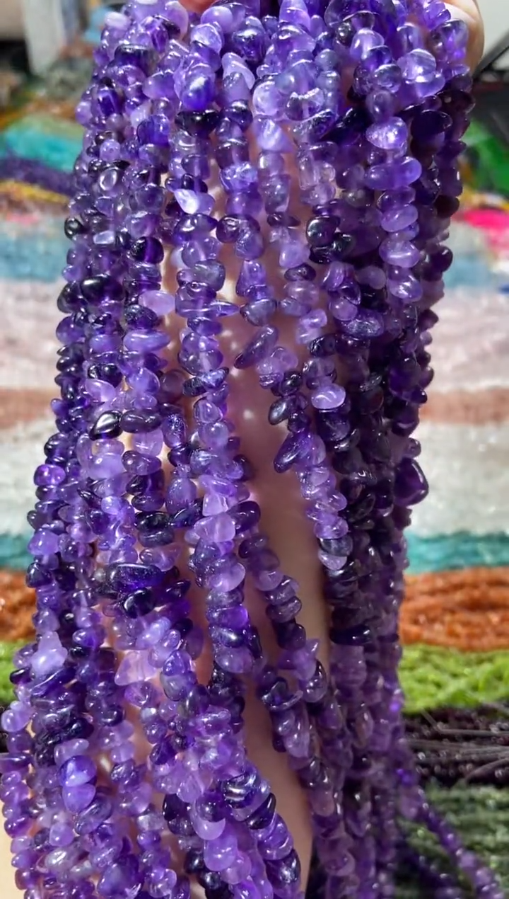 水晶珠宝半成品未镶嵌紫水晶