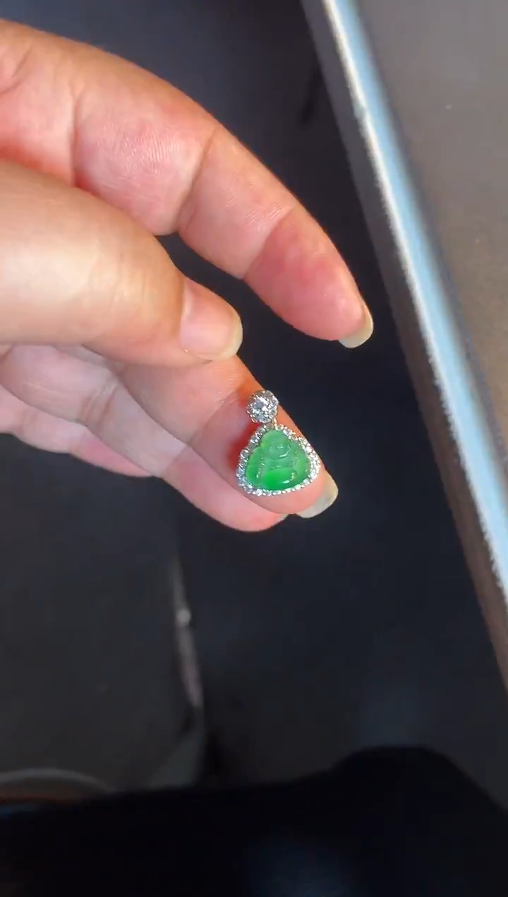 吊坠(不含链)银S925镶嵌翡翠1