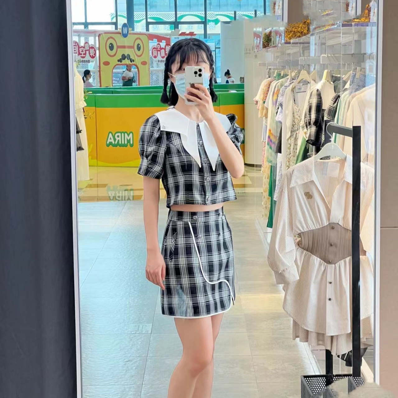 【1141】品质格纹半裙（不含配饰）