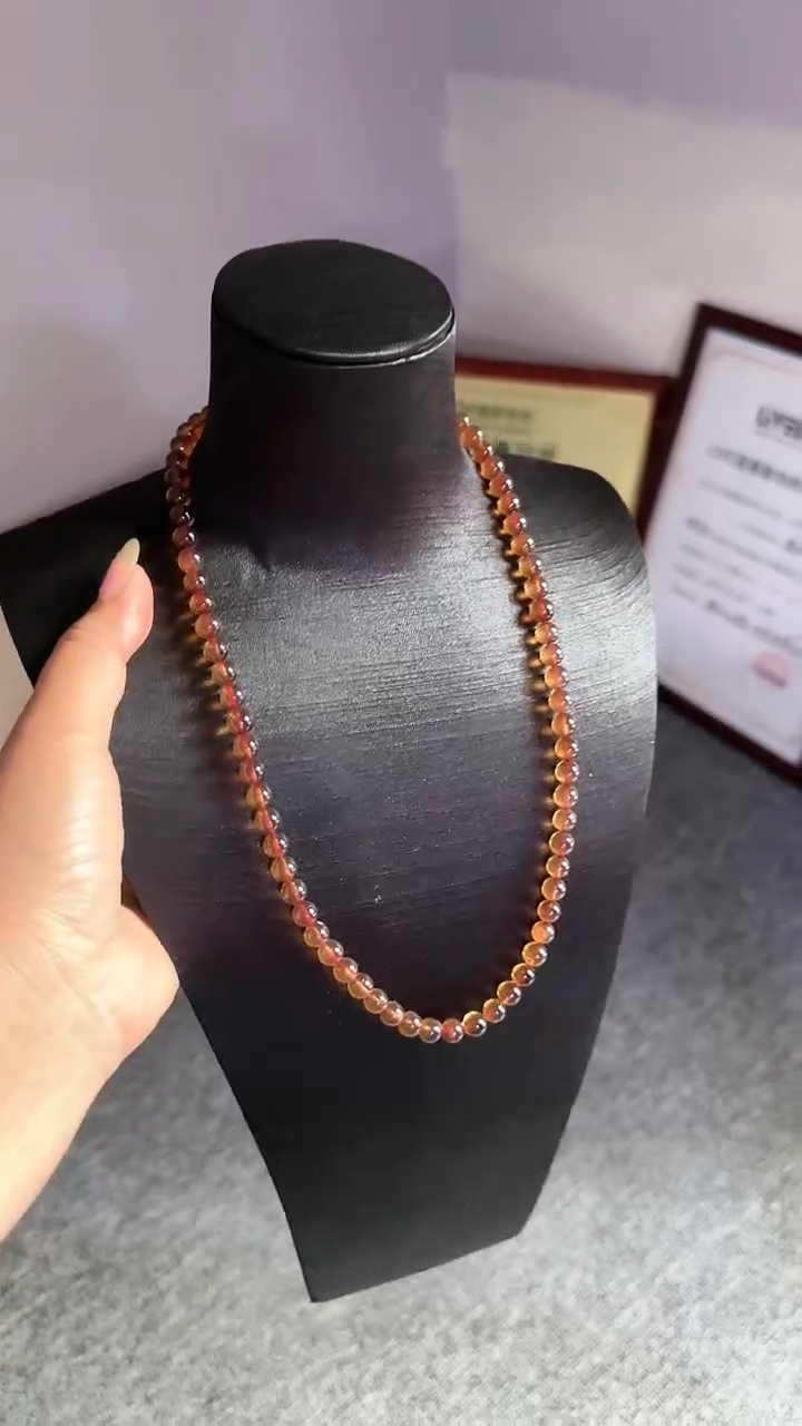 未镶嵌项链琥珀规格7微瑕紫罗兰妈妈链#45